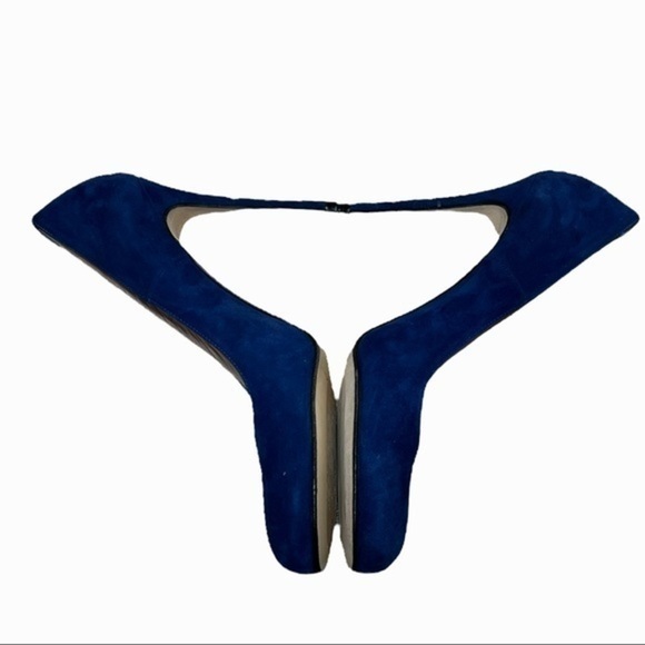 Barneys New York blue suede stiletto heels size 9.5 - Picture 6 of 14